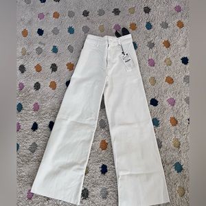 White Zara marine straight jeans